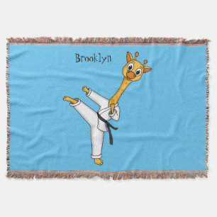 Kung Fu giraffe cartoon Deken