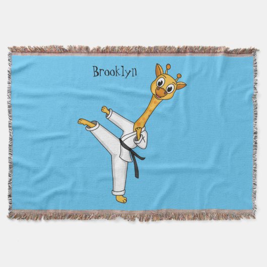 Kung Fu giraffe cartoon Deken (Voorkant)