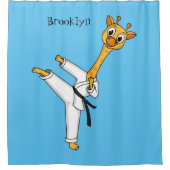 Kung Fu giraffe cartoon Douchegordijn (Voorkant)
