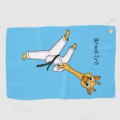 Kung Fu giraffe cartoon Golfhanddoek (Horizontaal)