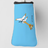 Kung Fu giraffe cartoon Golfheadcover (Draai 90)