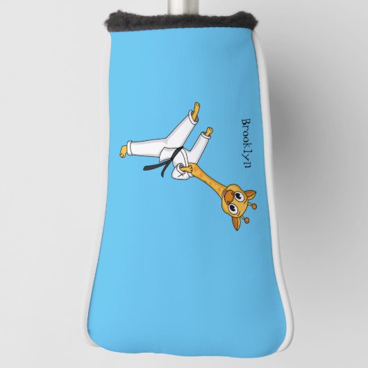 Kung Fu giraffe cartoon Golfheadcover (Draai 90)