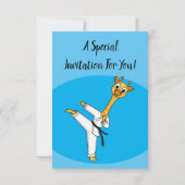 Kung Fu giraffe cartoon Kaart (Achterkant)