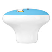 Kung Fu giraffe cartoon Keramische Knop (Zijkant)