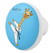 Kung Fu giraffe cartoon Keramische Knop (Rechts)
