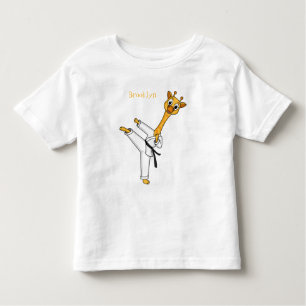 Kung Fu giraffe cartoon Kinder Shirts
