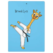Kung Fu giraffe cartoon Klembord (Achterkant)