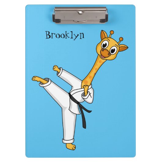 Kung Fu giraffe cartoon Klembord (Voorkant)