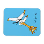 Kung Fu giraffe cartoon Magneet (Horizontaal)