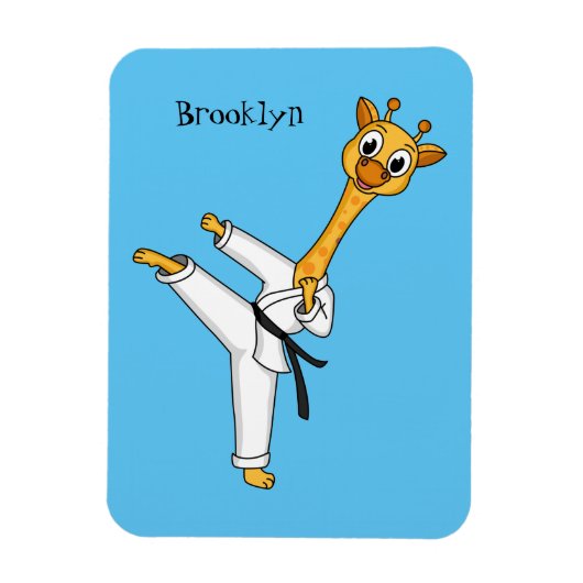 Kung Fu giraffe cartoon Magneet (Verticaal)