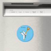 Kung Fu giraffe cartoon Magneet (Insitu (Vaatwasser))