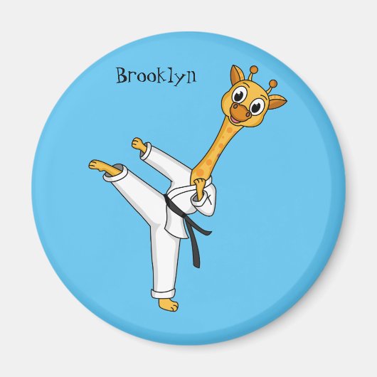 Kung Fu giraffe cartoon Magneet (Voorkant)
