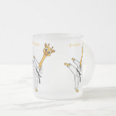Kung Fu giraffe cartoon Matglas Koffiemok (Voorkant rechts)