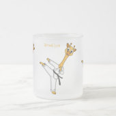 Kung Fu giraffe cartoon Matglas Koffiemok (Center)
