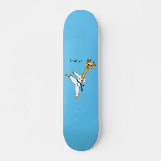 Kung Fu giraffe cartoon Persoonlijk Skateboard (Voorkant)