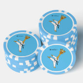 Kung Fu giraffe cartoon Poker Chips (Opstapeling)
