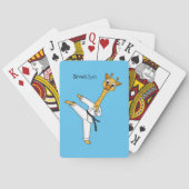 Kung Fu giraffe cartoon Pokerkaarten (Achterkant)