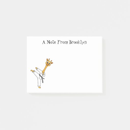Kung Fu giraffe cartoon Post-it® Notes (Voorkant)