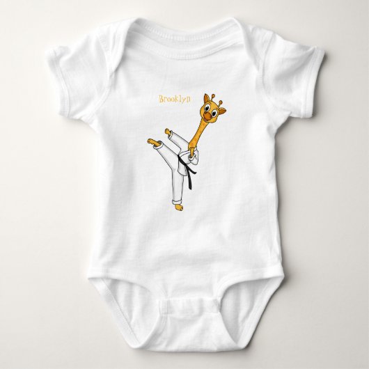 Kung Fu giraffe cartoon Romper (Voorkant)