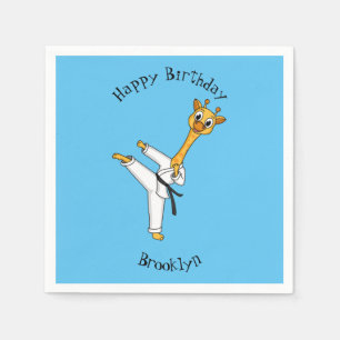 Kung Fu giraffe cartoon Servet