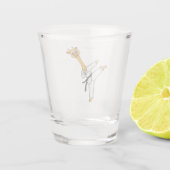 Kung Fu giraffe cartoon Shot Glas (Achterkant)
