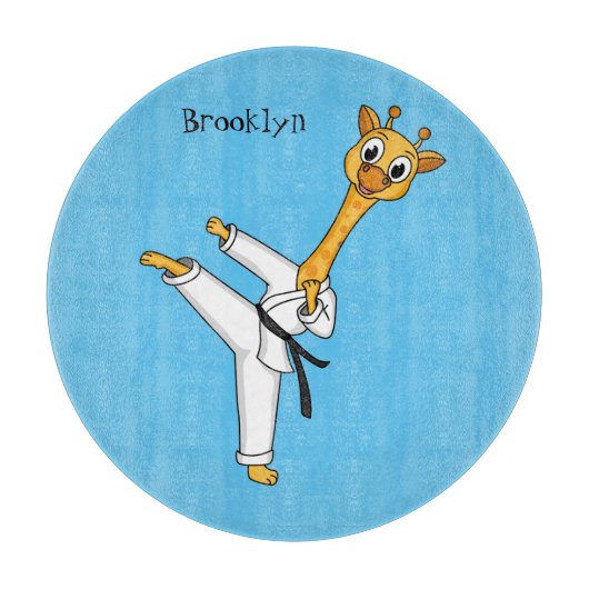 Kung Fu giraffe cartoon Snijplank (Voorkant)