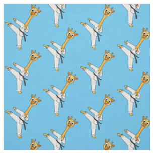 Kung Fu giraffe cartoon Stof