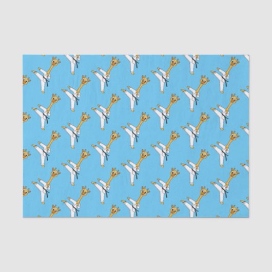 Kung Fu giraffe cartoon Tissuepapier (Voorkant)