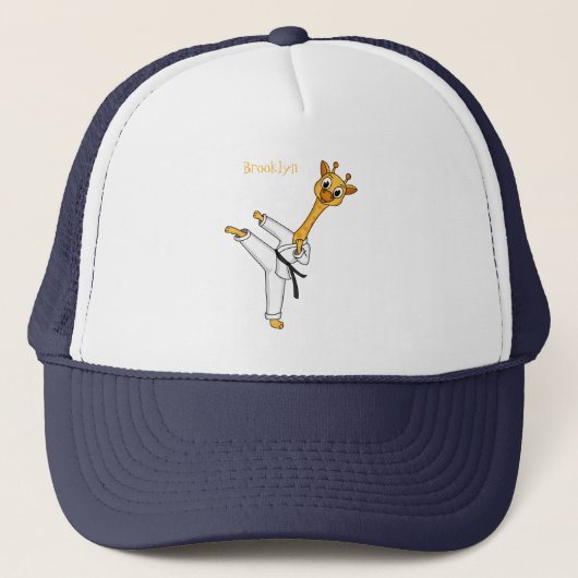 Kung Fu giraffe cartoon Trucker Pet (Voorkant)