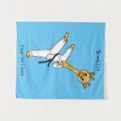 Kung Fu giraffe cartoon Wandkleed (Voorkant (horizontaal))