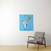 Kung Fu giraffe cartoon Wandkleed (In situ)