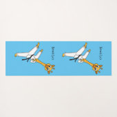 Kung Fu giraffe cartoon Yogamat (Achterkant (horizontaal))