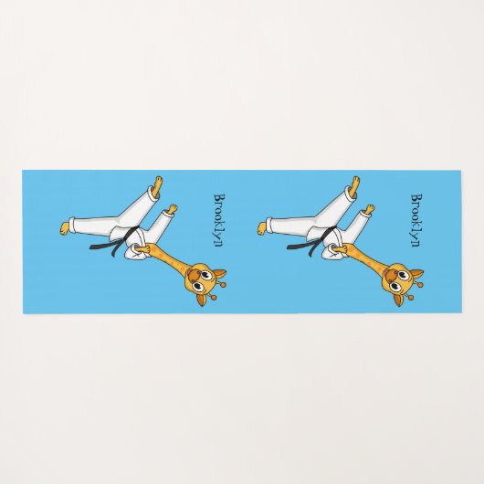 Kung Fu giraffe cartoon Yogamat (Achterkant (horizontaal))