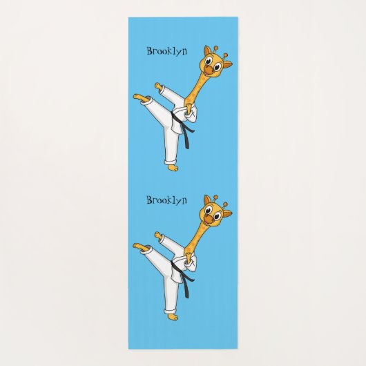 Kung Fu giraffe cartoon Yogamat (Achterkant)