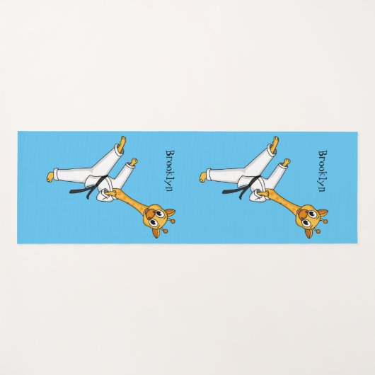 Kung Fu giraffe cartoon Yogamat (Voorkant (horizontaal))