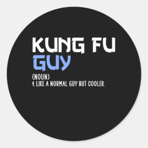 kung fu guy ronde sticker