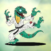 Kung Fu Hagedis Zombie Raamsticker (Vel 3)