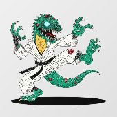 Kung Fu Hagedis Zombie Raamsticker (Vel)