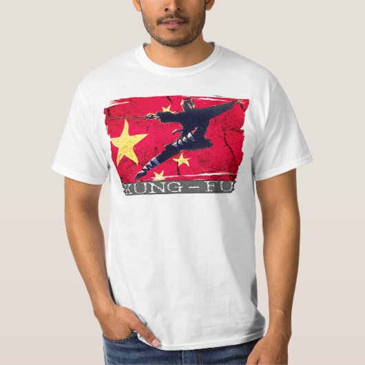 Kung Fu Icon T-shirt (Chinese vlag) (Voorkant)