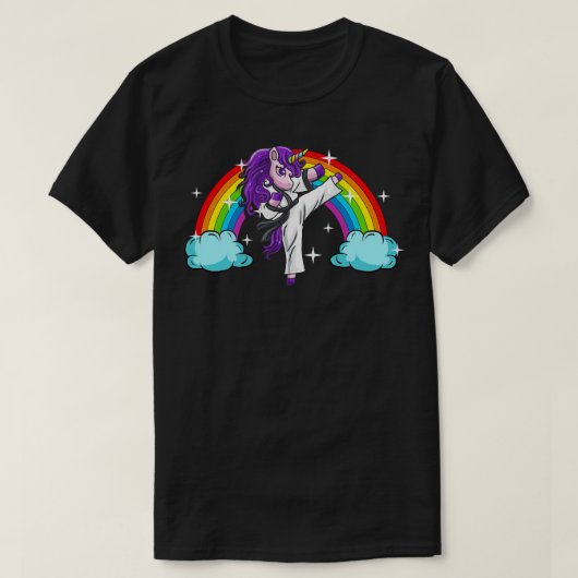 Kung Fu Karate Unicorn Martial Arts MMA T-shirt (Design voorkant)