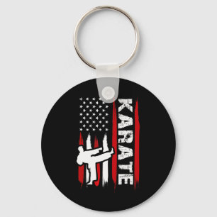 Kung Fu Karate Usa Vlag Zwarte Band Vechtkunst  Sleutelhanger