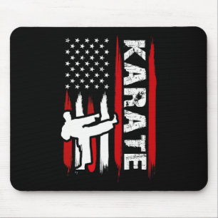 Kung Fu Karate Usa Vlag Zwarte Band Vechtkunsten  Muismat
