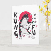 Kung Fu Kat Kaart (Gele Bloem)