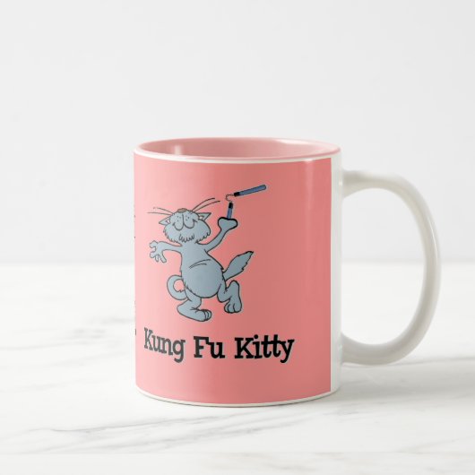 Kung Fu Kat Tweekleurige Koffiemok (Rechts)