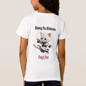 Kung Fu Kittens T-shirt voor meisjes (Fayline) (Achterkant)