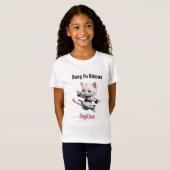 Kung Fu Kittens T-shirt voor meisjes (Fayline) (Voorkant volledig)