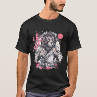 Kung Fu Leeuw Sakura Mma Kickboksen Judo Taekwondo T-shirt