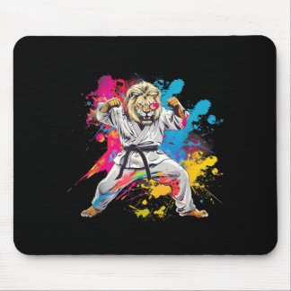 Kung Fu Leeuw Waterverf Taekwondo Kickboksen Judo Muismat