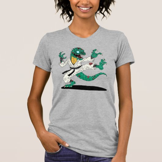 Kung Fu Lizard Zombie T-shirt (Voorkant)