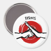 Kung Fu - Martial Arts - Respect Magneet (Voorkant / Achterkant)